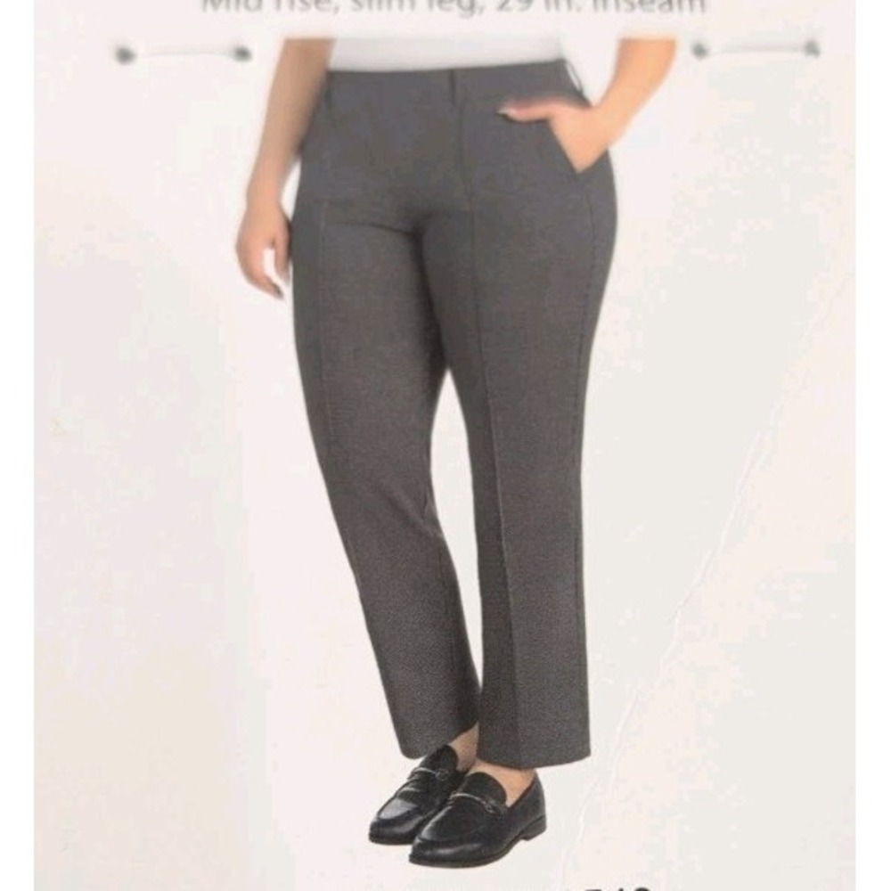 Hilary Radley Ladies 29" Inseam Slim Built-In Tummy Control Pull On Pants Sz XXL